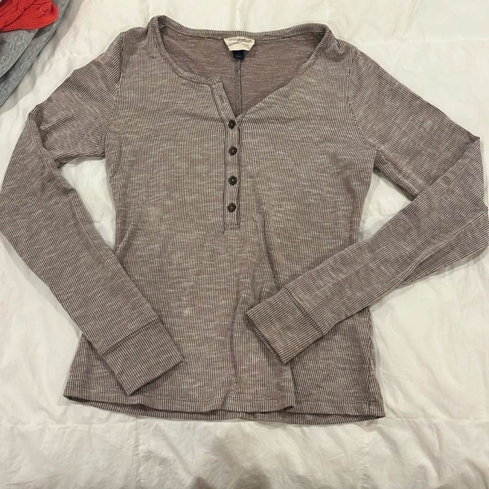 Long Sleeve Henley Top